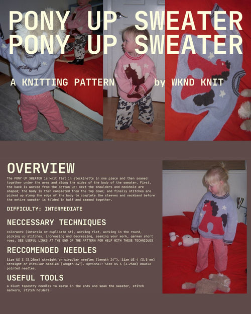 PONY UP SWEATER knitting pattern
