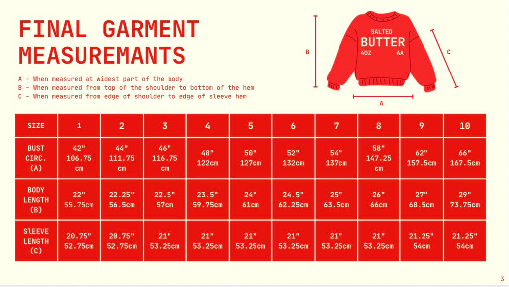 BIG STICK OF BUTTER SWEATER knitting pattern