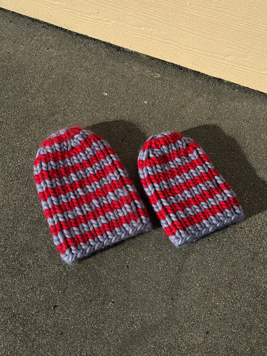 weekend beanie rugby stripe