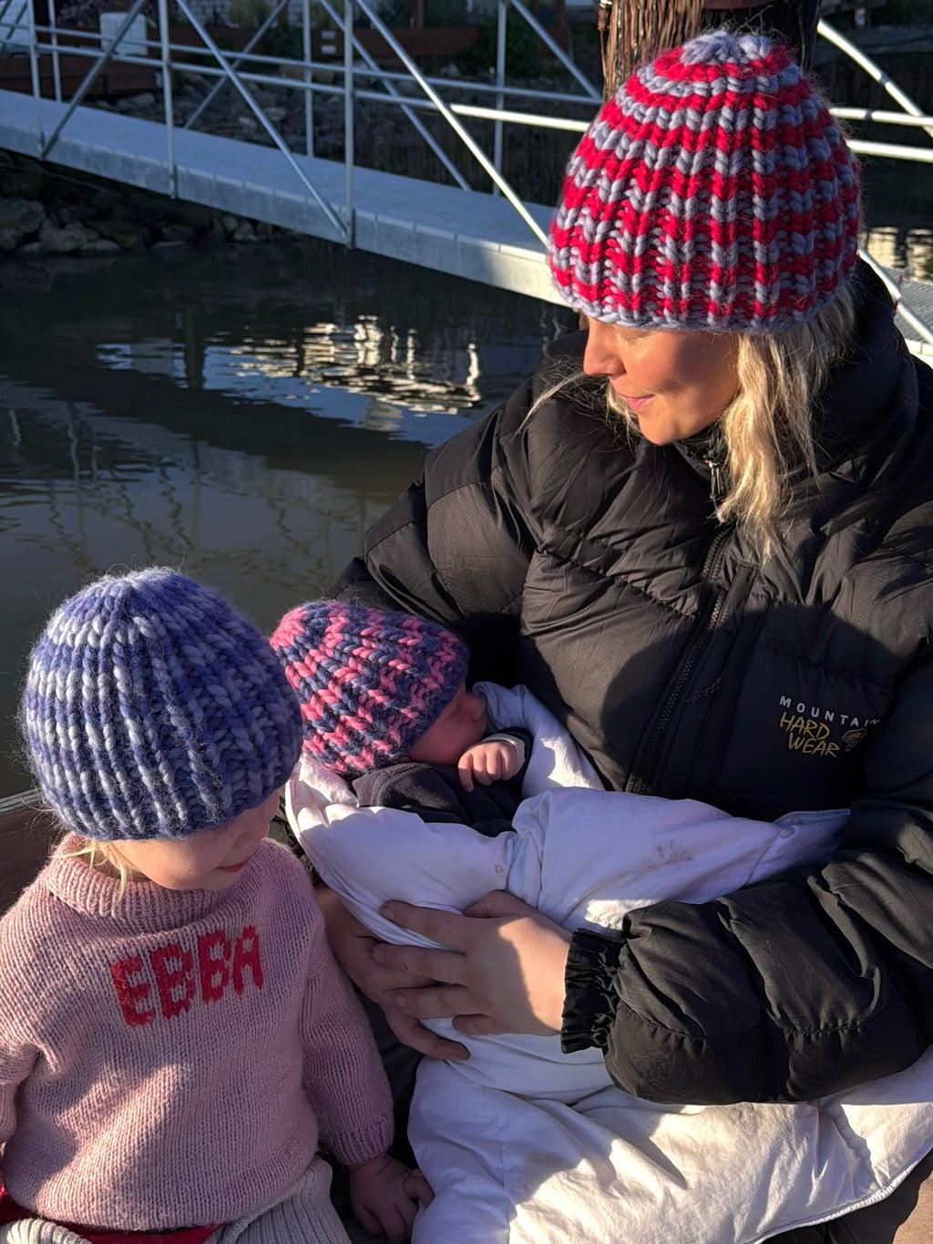 weekend beanie rugby stripe