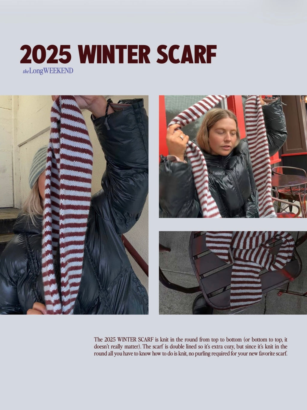2025 WINTER SCARF knitting pattern (FREE)