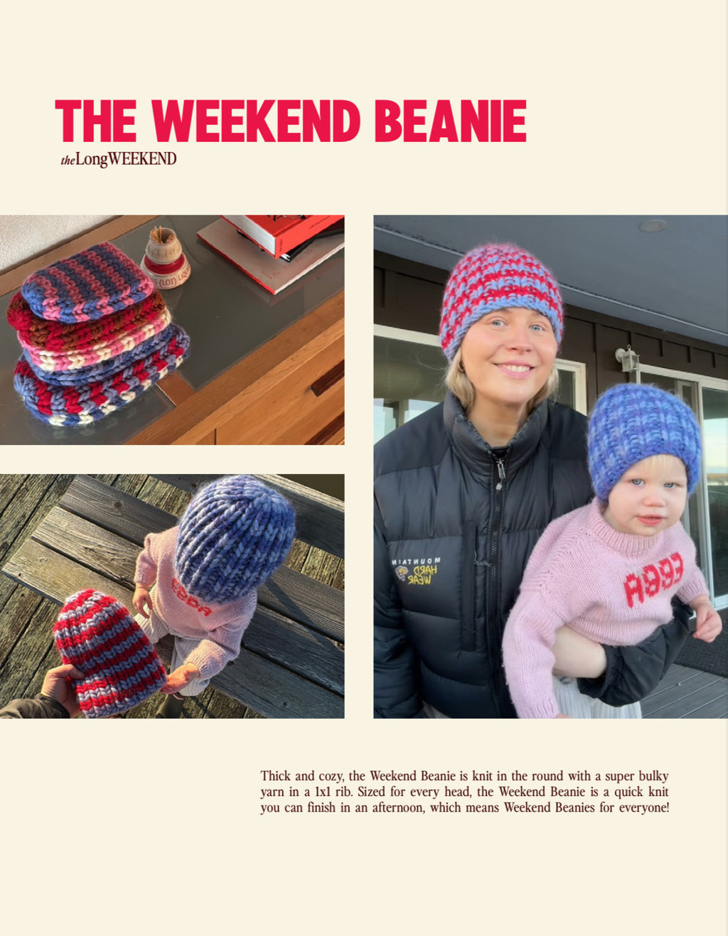 The Weekend Beanie Knitting Pattern