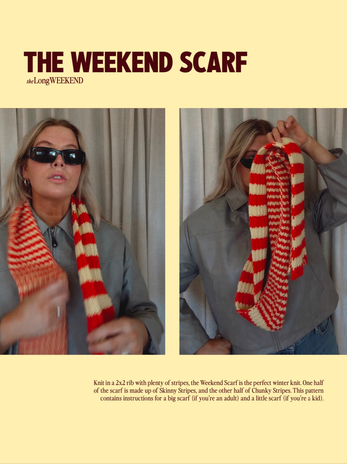 The Weekend Scarf Knitting Pattern (FREE) β The LongWeekend